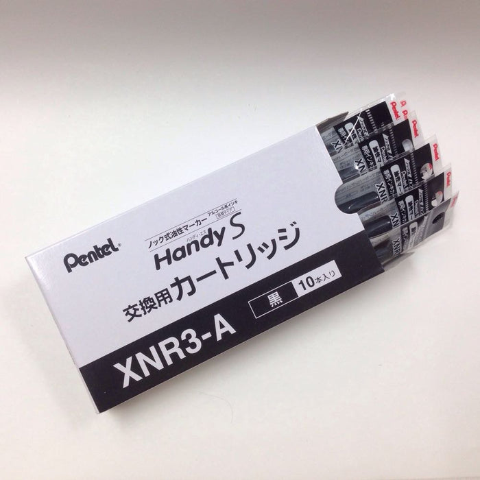 Pentel Handy S XNR3-A 马克笔墨盒 10 件套（黑色）