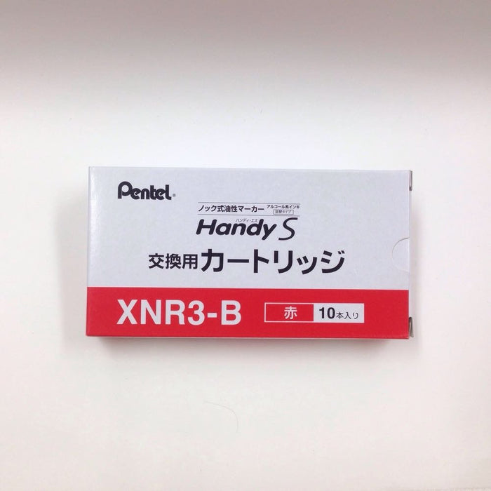 Pentel XNR3-B Handy S Red Marker Ink Cartridge Set of 10