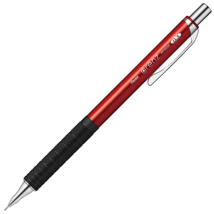 Pentel Orens Red Mechanical Pencil with Metal Grip 03 Xpp1003G2-B