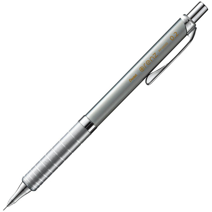 Pentel Silver Orens Metal Grip Mechanical Pencil XPP1002G-Z 0.2 Lead Size