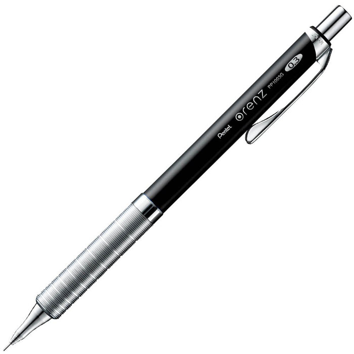 Pentel Orens 黑色 0.3 毫米金屬握把自動鉛筆 - XPP1003G-A