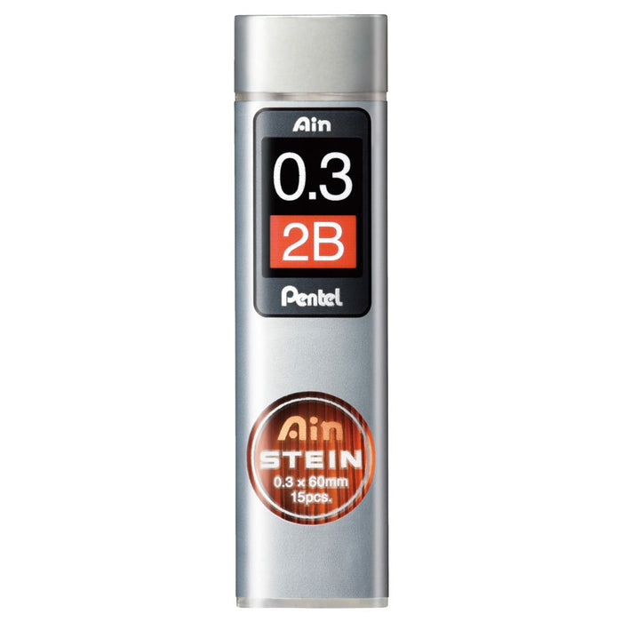 Pentel Ein Stein 0.3 2B Mechanical Pencil Refill Pack of 10 Pieces