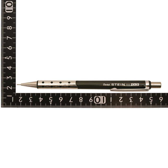 Pentel Stein Sharp 0.3mm Clear Black Mechanical Pencil P313-Ca