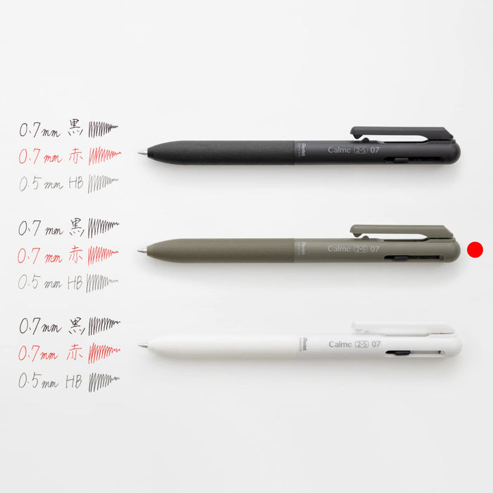 Pentel Calme Multifunctional Ballpoint Pen - Sharp 0.5 & 0.7 Khaki Bxaw375D