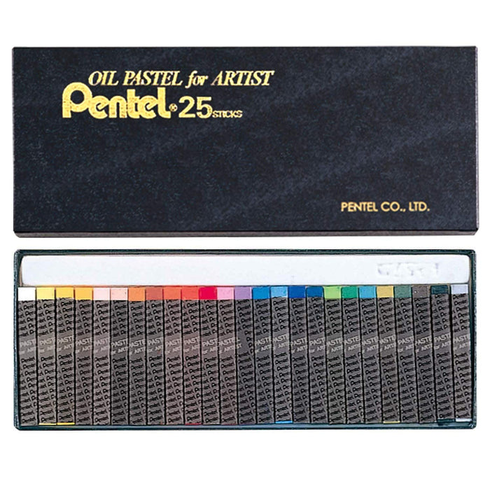 Pentel Professional Oil Pastel Set PTA-25D 25 Vibrant Colors