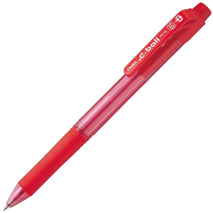 Pentel Dot E-Ball Oil-Based Ballpoint Pen Red 1.0mm 5-Pack Xbk130-B