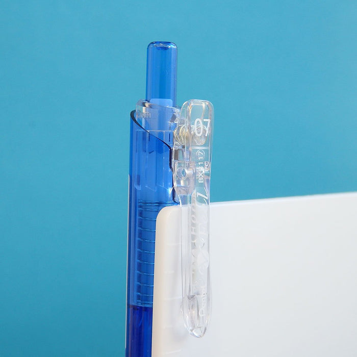 Pentel Feel 0.7mm Clear Blue Oil-Based Ballpoint Pen Box of 10