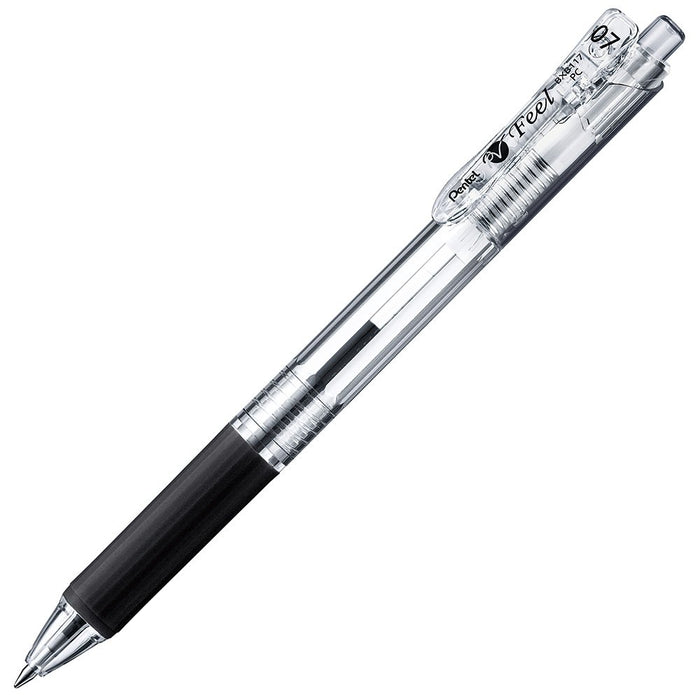 Pentel BxB117T-A Clear Ballpoint Pen 0.7mm 10-Pack Oil-Based Ink