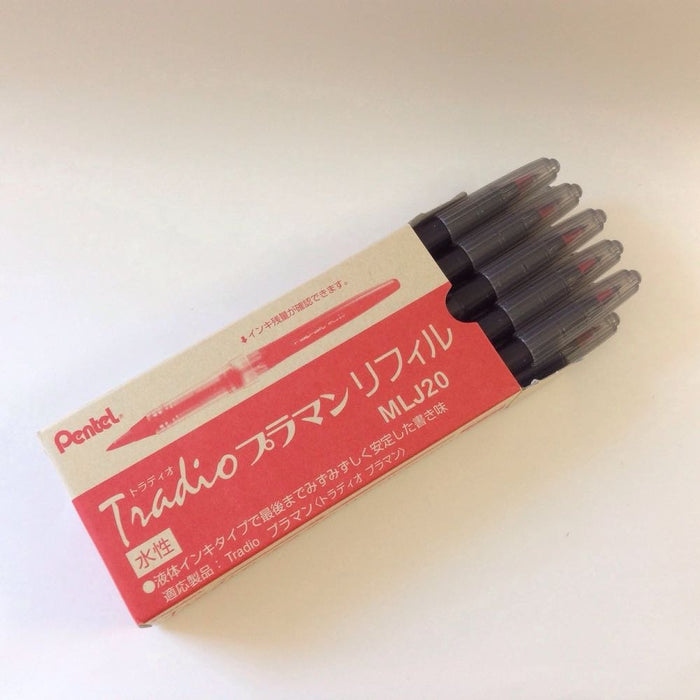 Pentel Tradio Plaman Red Cartridge Mlj20-B 10 Pieces Pack