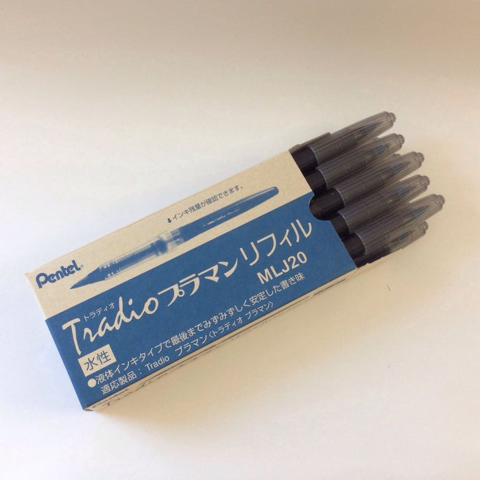 Pentel Blue Tradio Plaman 10 件装墨盒 Mlj20-C 套装