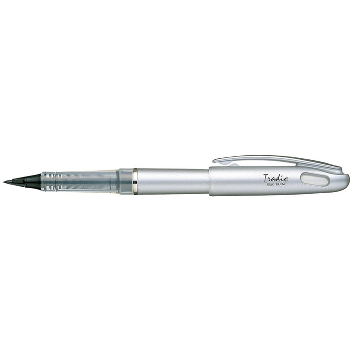 Pentel Tradio Plaman Silver Shaft Pen TRJ74 - High-Quality Writing Instrument