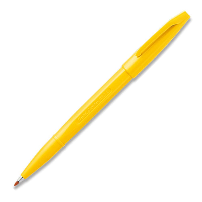 Pentel S520-GD Water-Based Signature Pen Set Yellow Pack of 10