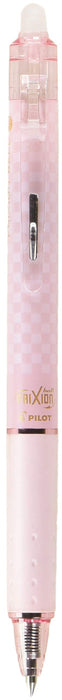 Pilot Frixion Ball Knock Design Series 0.5mm Pink Ballpoint Pen Check Pattern