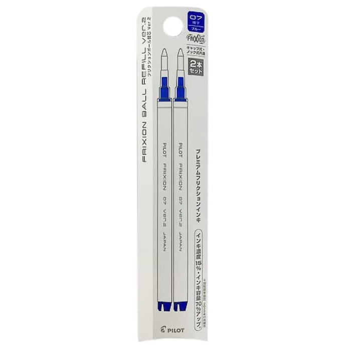 Pilot Blue Ballpoint Pen Refill 0.7mm Friction Ball Knock Zone 2 Pieces