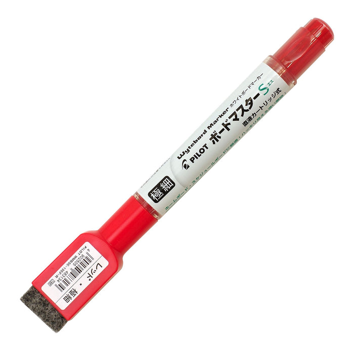 Pilot Extra Fine Red Board Marker with Eraser - Board Master S Wmbse-15Ef-R