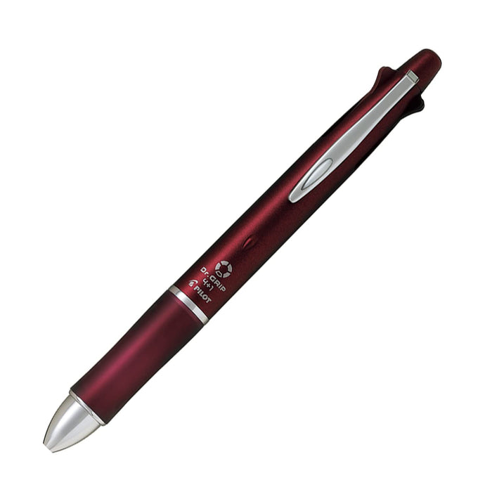 Pilot Doctor Grip 4+1 0.5mm Multipen Black Ash Metal Bordeaux - PBKHDF1SEF-B