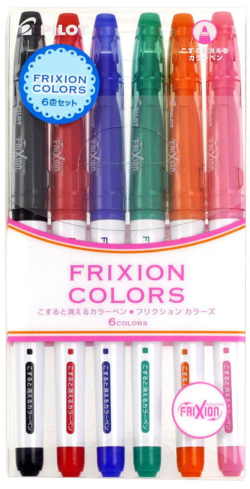 Pilot Frixion 彩色可擦除签字笔套装 - 6 种鲜艳颜色 3 Sfc-60M-6C3