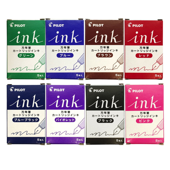 Pilot Blue-Black Fountain Pen Ink Cartridges 5-Piece Pack IRF-5S-BB