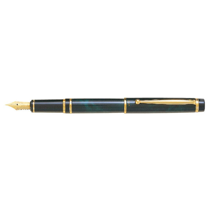 Pilot Glance Fg1Mrbgf Fine Point Black & Green Axis Fountain Pen