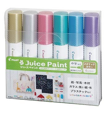 Pilot Juice Paint Medium Metallic 6-Color Set Sjp-120Mn-6Cm