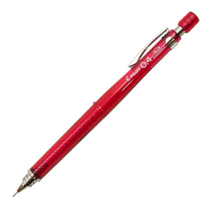 Pilot S3 0.4mm Transparent Red Body Mechanical Pencil HPS-30R-TR4