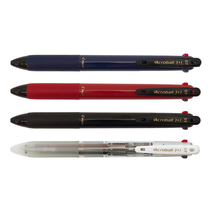 Pilot Acroball 3+1 Multifunctional Pen Black Red Blue 0.7mm and Sharp Black Ink