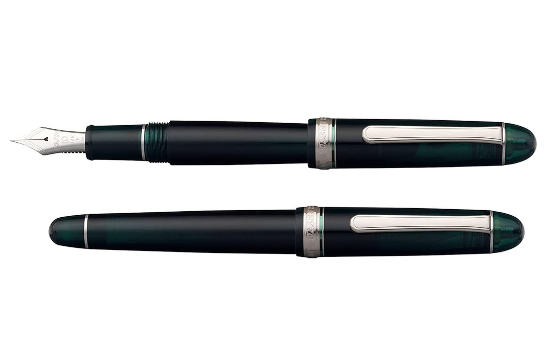 Platinum Pen 3776 Century Fountain Pen Medium Point Rhodium Finish Laurel Green with Love Sticker