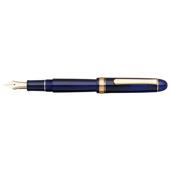 Platinum Fountain Pen #3776 Century Extra Thick Chartres Blue Size 139.5X15.4mm Weight 20.5G