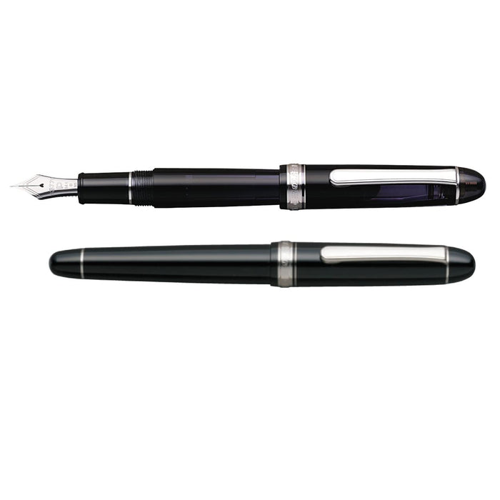 Platinum Fountain Pen Black Diamond Century #3776 Extra Fine Rhodium PNB-18000CR