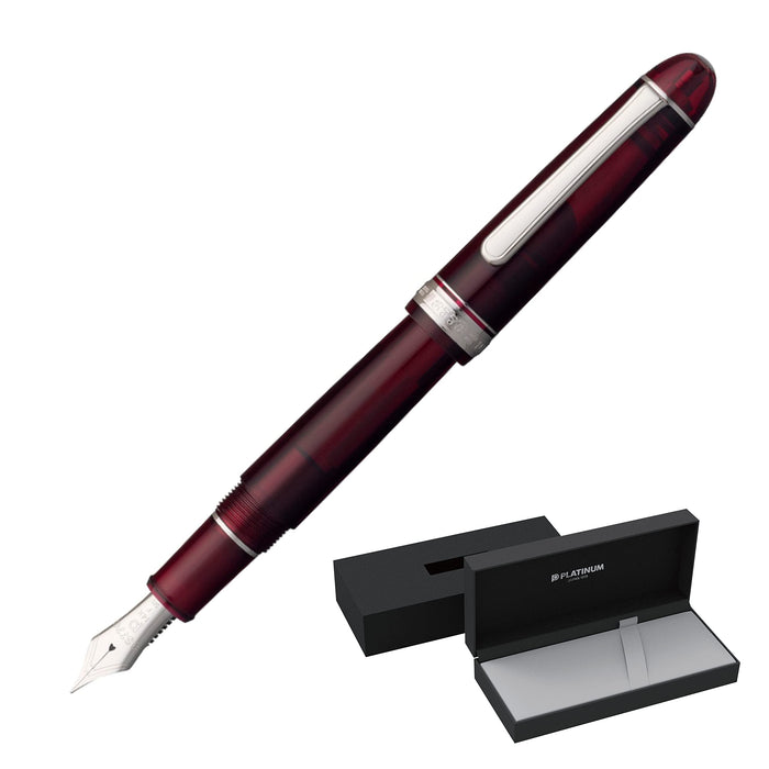 Platinum Fountain Pen #3776 Century Burgundy Extra Fine Size 139.5x15.4mm 20.5G