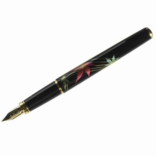 Platinum Fountain Pen Medium Point Bisaku Modern Makie Autumn Leaves Design PTL-20000H