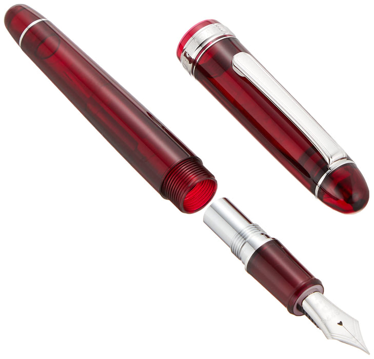 Platinum 3776 Century Burgundy Fountain Pen F Fine Point Rhodium Finish