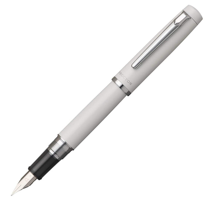 Platinum Niprocion White Porcelain Fountain Pen Medium Nib Dual-Use - PNS-5000