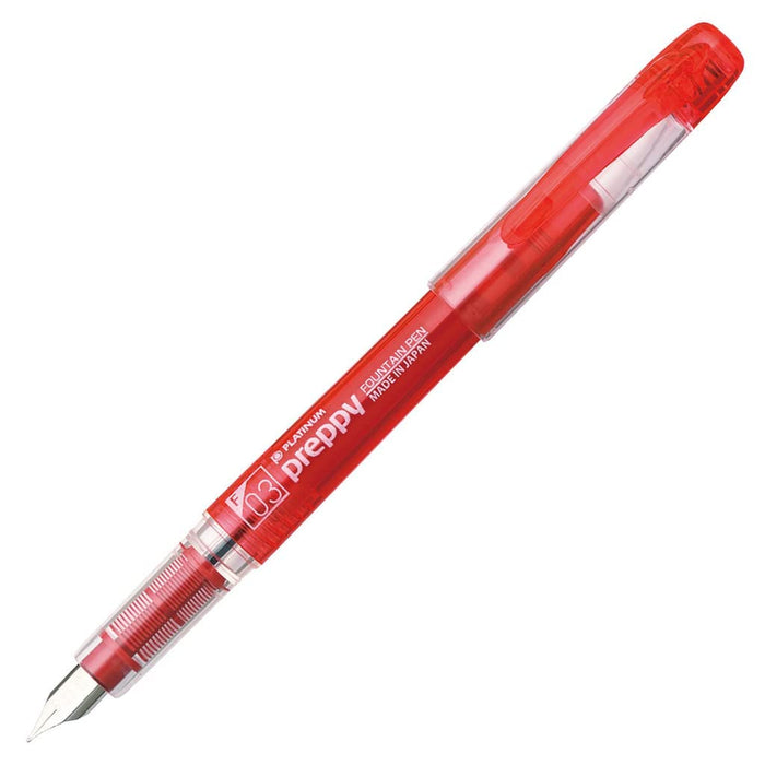 Platinum Fountain Pen Preppy Red Fine Point PSQ-300#11-2 - Office Writing Tool