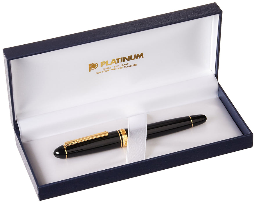 Platinum Brand President Black Fountain Pen with Extra Fine Point