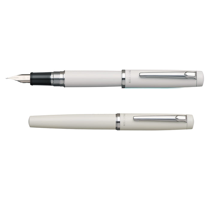 Platinum Procion #3 Fine Point Fountain Pen in Porcelain White