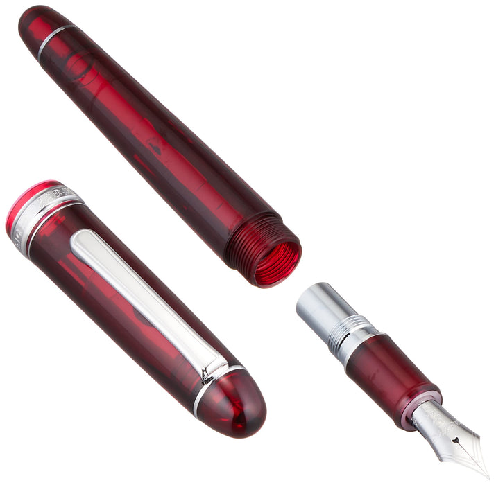 Platinum 3776 Century Burgundy Fountain Pen - SF Fine Soft Rhodium Finish Dual-Use