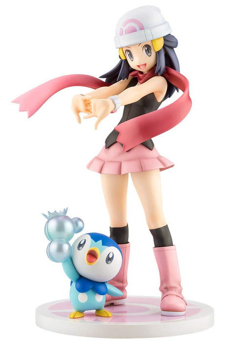 Kotobukiya Artfx J 神奇宝贝系列 Hikari 与 Piplup 彩绘模型 1/8 比例