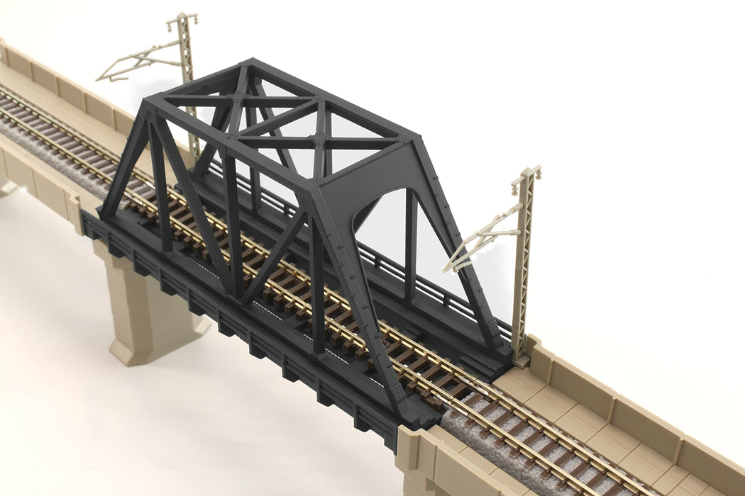 Rokuhan Black Single Track Short Truss Bridge for Z Gauge