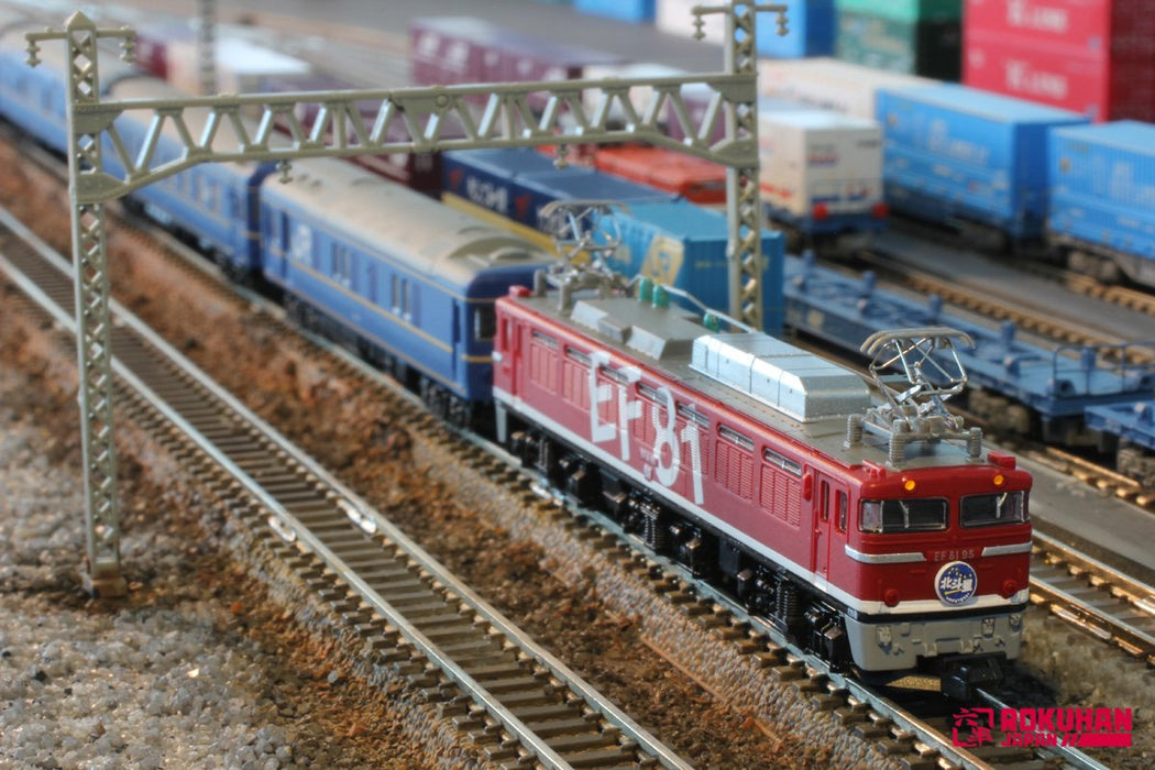 Rokuhan Z Gauge T015-3 EF81 电力机车采用彩虹漆设计