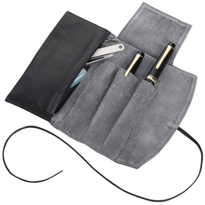 Pilot Black Roll Pencil Case Zipper Pensemble Psrf3-01-B Sturdy Roll Type