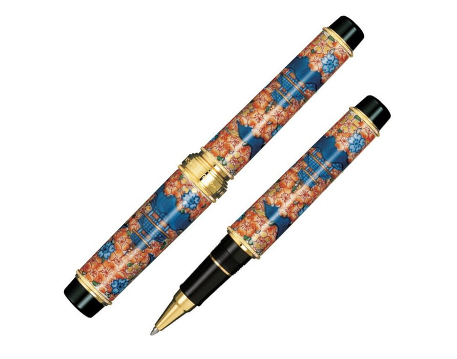 Sailor Fountain Pen Arita Ware Ballpoint Old Imari Style Tower & Cherry Blossoms 16-2081-603