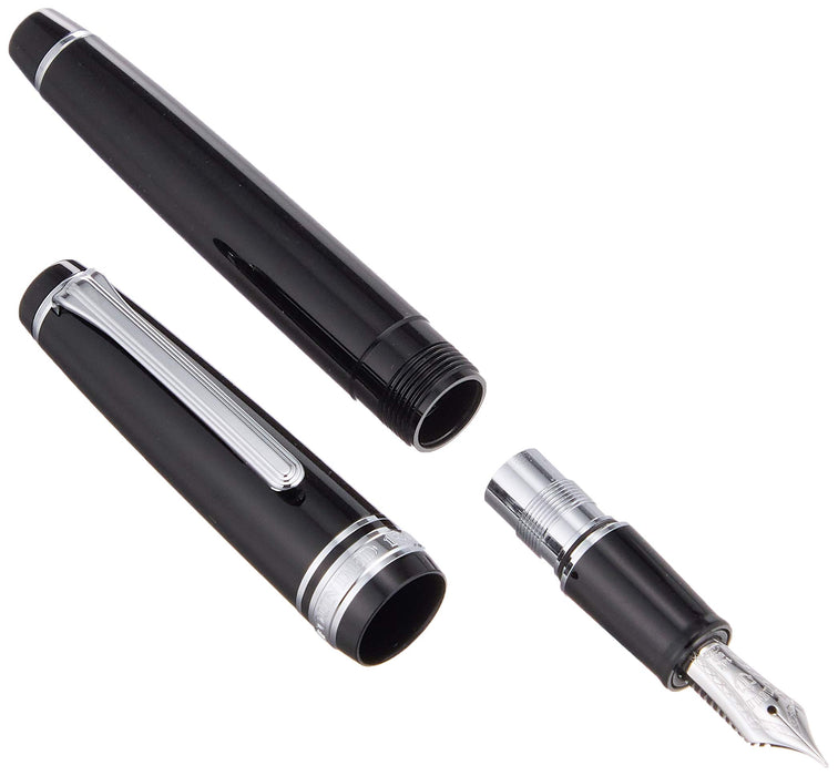 Sailor Professional Gear 纤细黑银中号细钢笔 11-1222-320