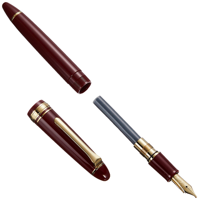 Sailor Fountain Pen Gold Trim Casual Profit Red Zoom Model 11-0570-730