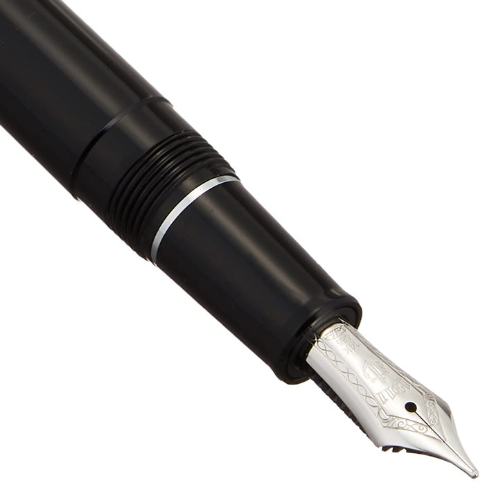 Sailor Fountain Pen Bold Black with Light Silver Trim - Profit Series 11-1039-620