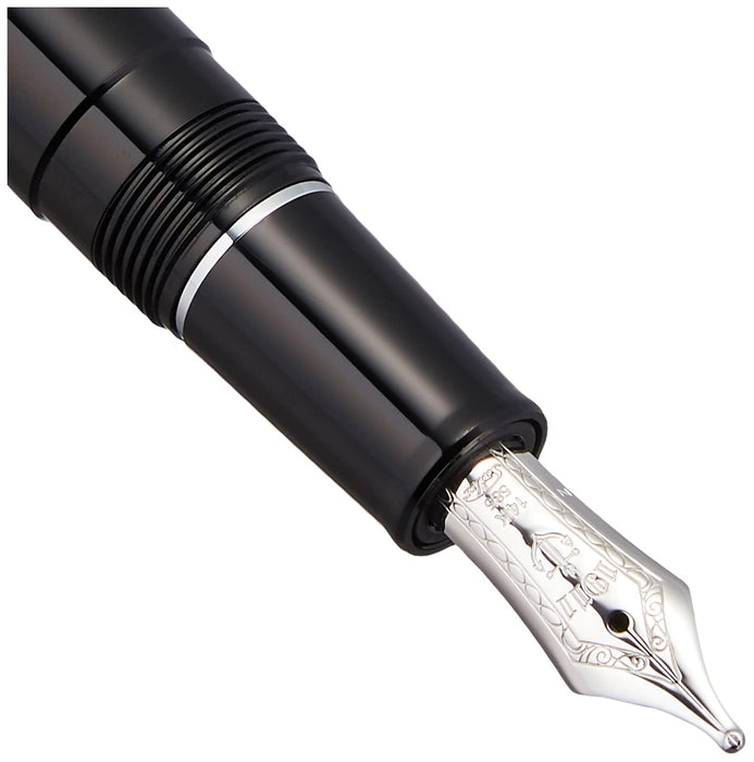 Sailor Fountain Pen Profit Light with Silver Trim and Zoom Black Model 11-1039-720