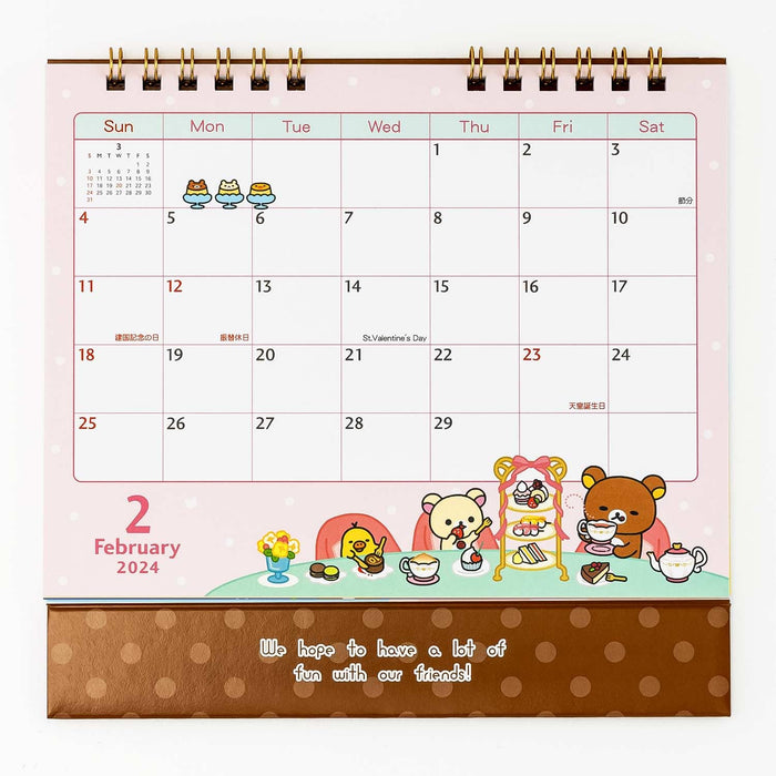 San-X Rilakkuma Calendar Tabletop CD38201 2024