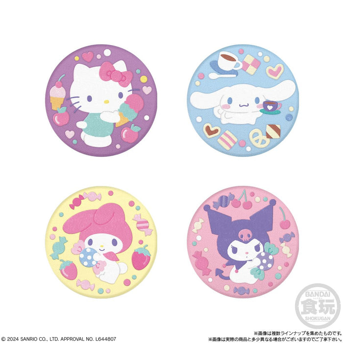 Bandai Sanrio Char Emb Can Badge Biscuit 2 Box 12