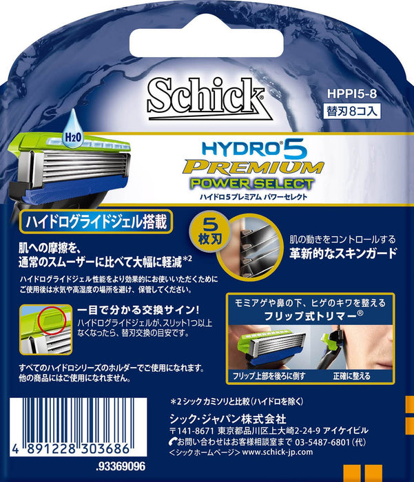 Schick Hydro 5 Men's Razor - AAA Batteries Included Premium 5 Blades 8 Replacement Pieces