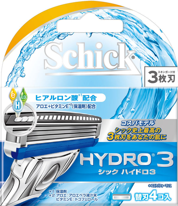 Schick Hydro 3 - Advanced 4-Piece Replacement Blade Set